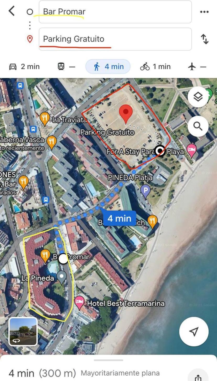 Estudio Con Vistas Al Mar Lägenhet La Pineda Exteriör bild